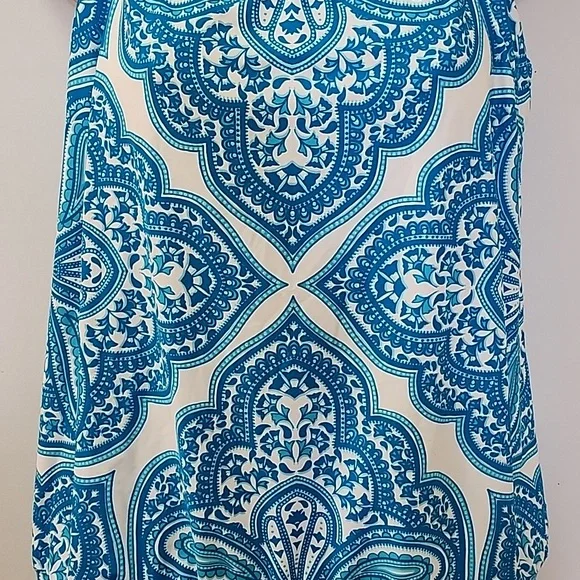 Beach House tankini top Blue Double Cross Back Strap Sz 10 - Picture 7 of 14